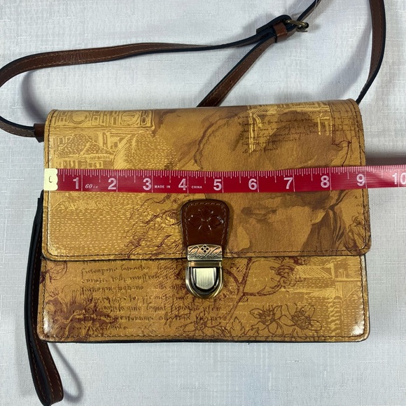 NWOT Stunning! Patricia Nash Lanza Crossbody Bag, Italian Sketchbook, Leather - Picture 7 of 11
